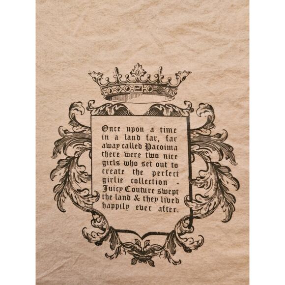 Vintage Pink Juicy Couture Draw String Storage Dust Bag Leather Hearts 20.5 x 18 - Picture 2 of 5